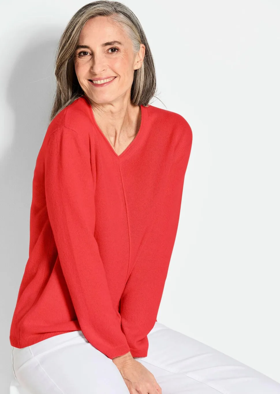 Pull à encolure en V en cachemire