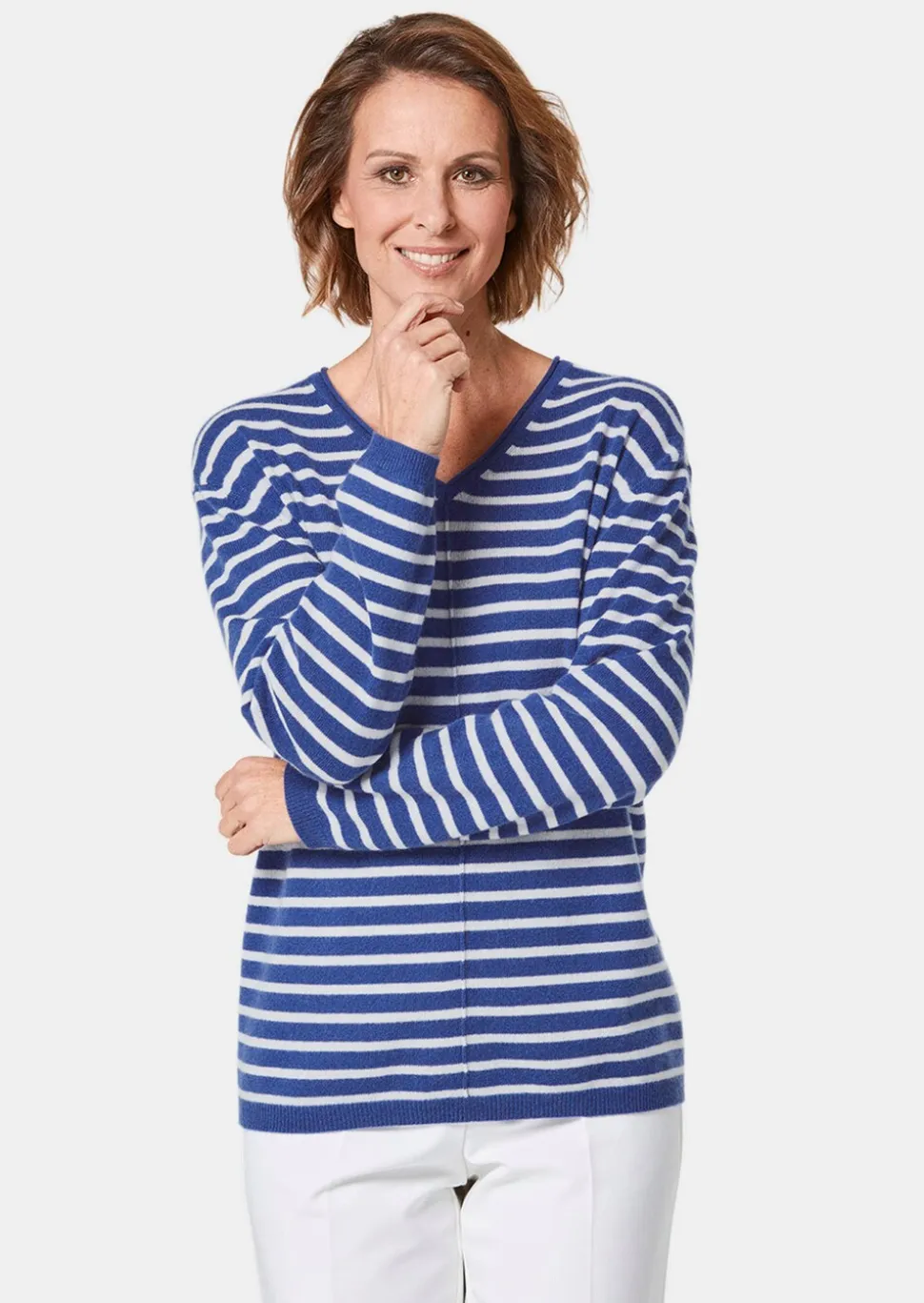 Pull à encolure en V en cachemire