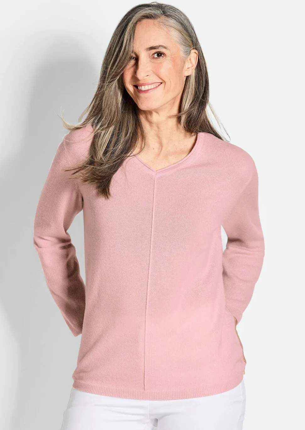 Pull à encolure en V en cachemire