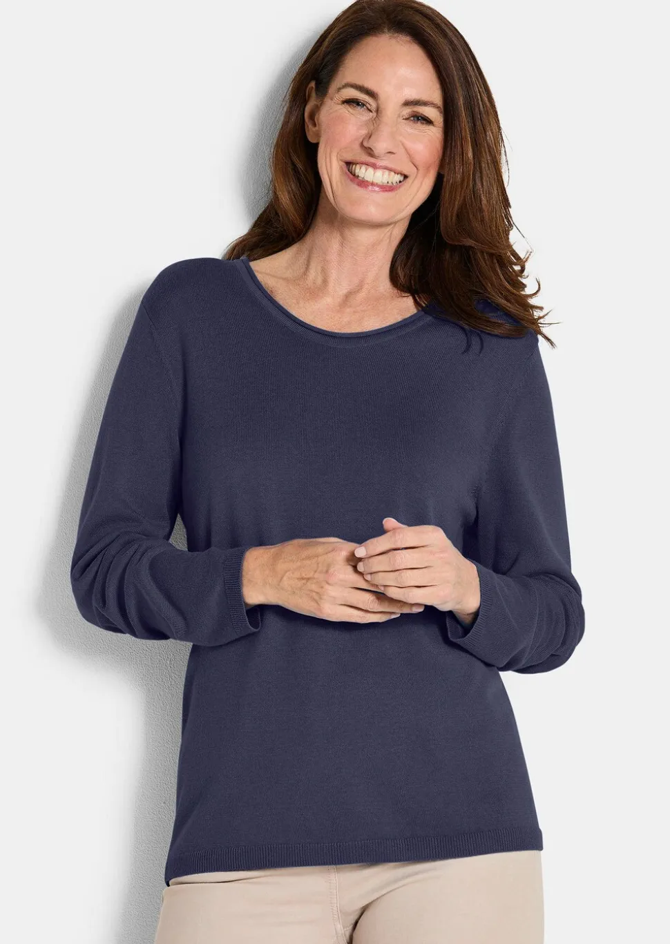 Pull en coton et viscose