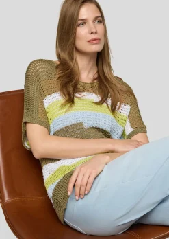 Pull en grosse maille avec fil brillant