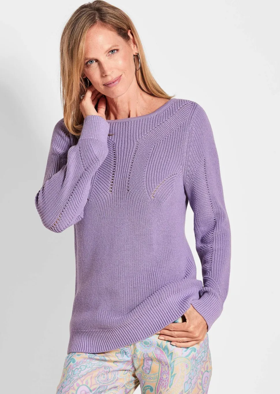 Pull en maille côtelée