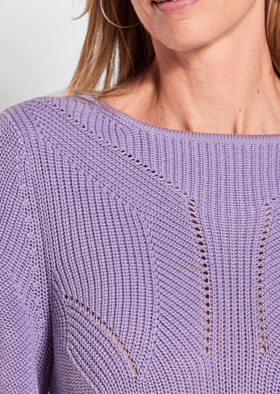 Pull en maille côtelée
