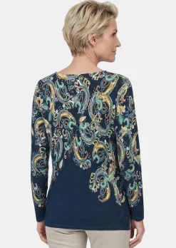 Pull en maille fine à motif cachemire