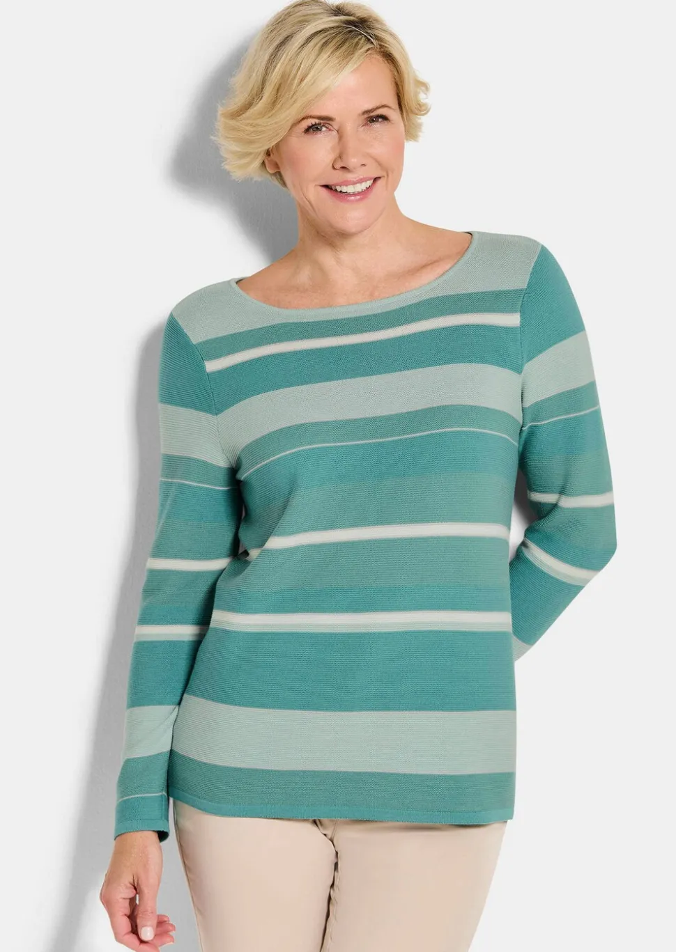 Pull en maille à rayures