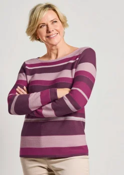 Pull en maille à rayures