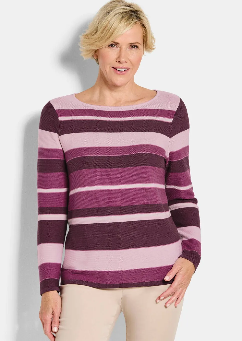 Pull en maille à rayures