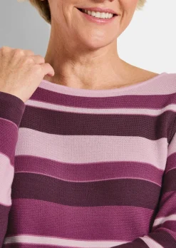 Pull en maille à rayures