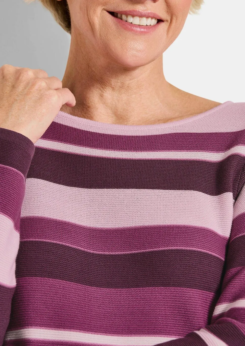 Pull en maille à rayures