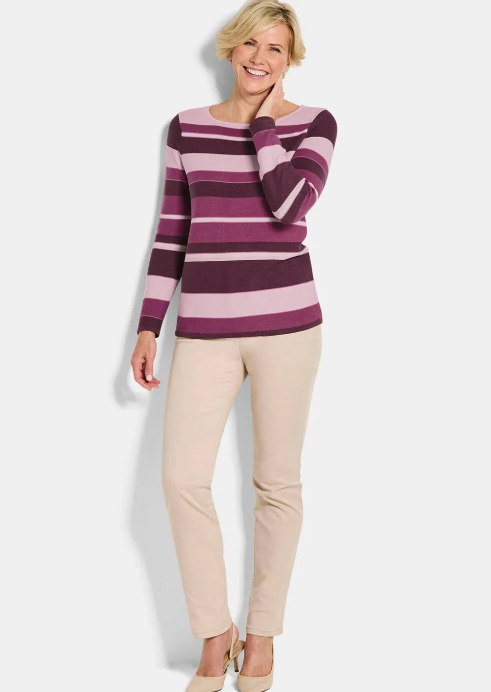 Pull en maille à rayures