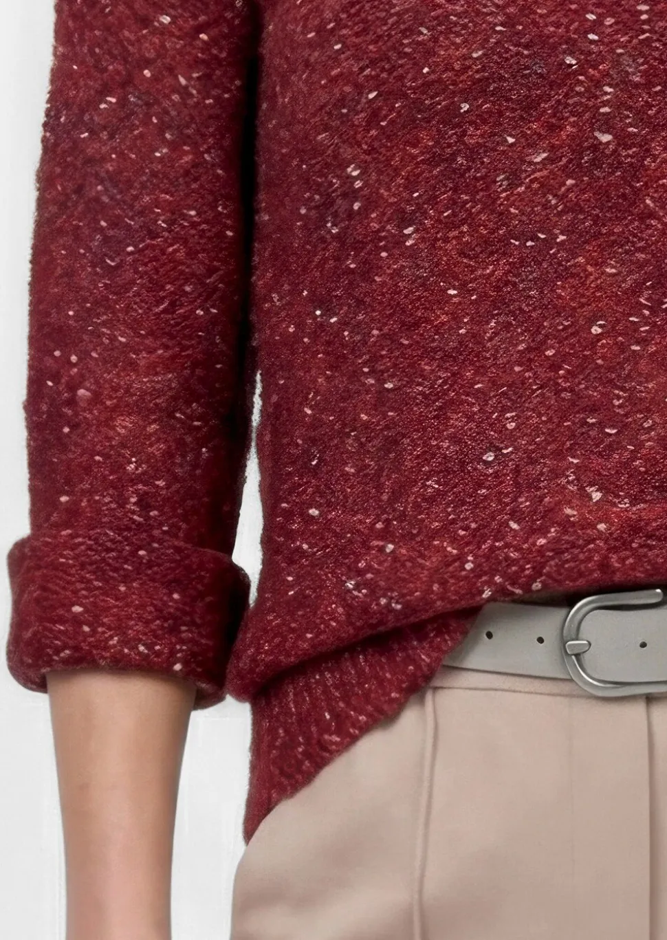 Pull en tricot aspect bouclette