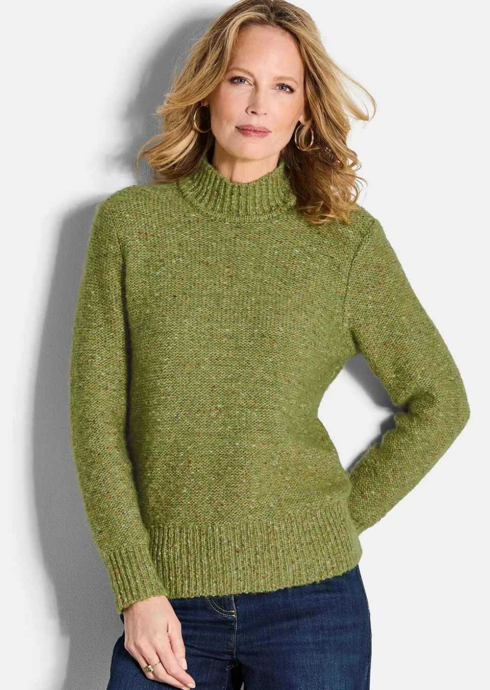 Pull en tricot aspect bouclette