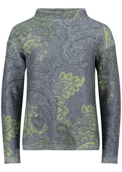 Pull en tricot avec imprimé cachemire
