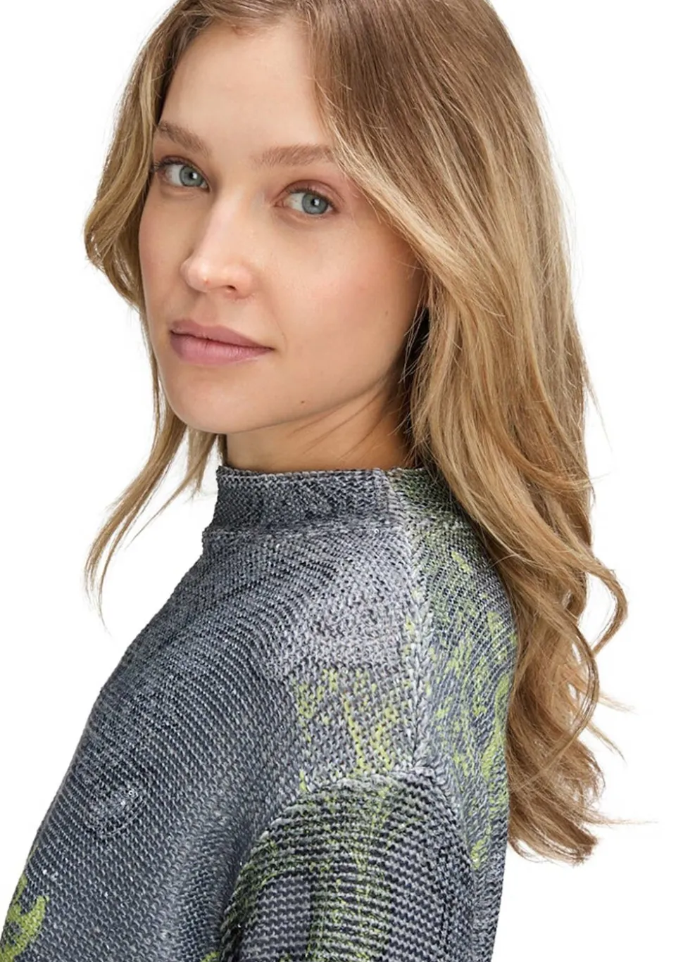 Pull en tricot avec imprimé cachemire