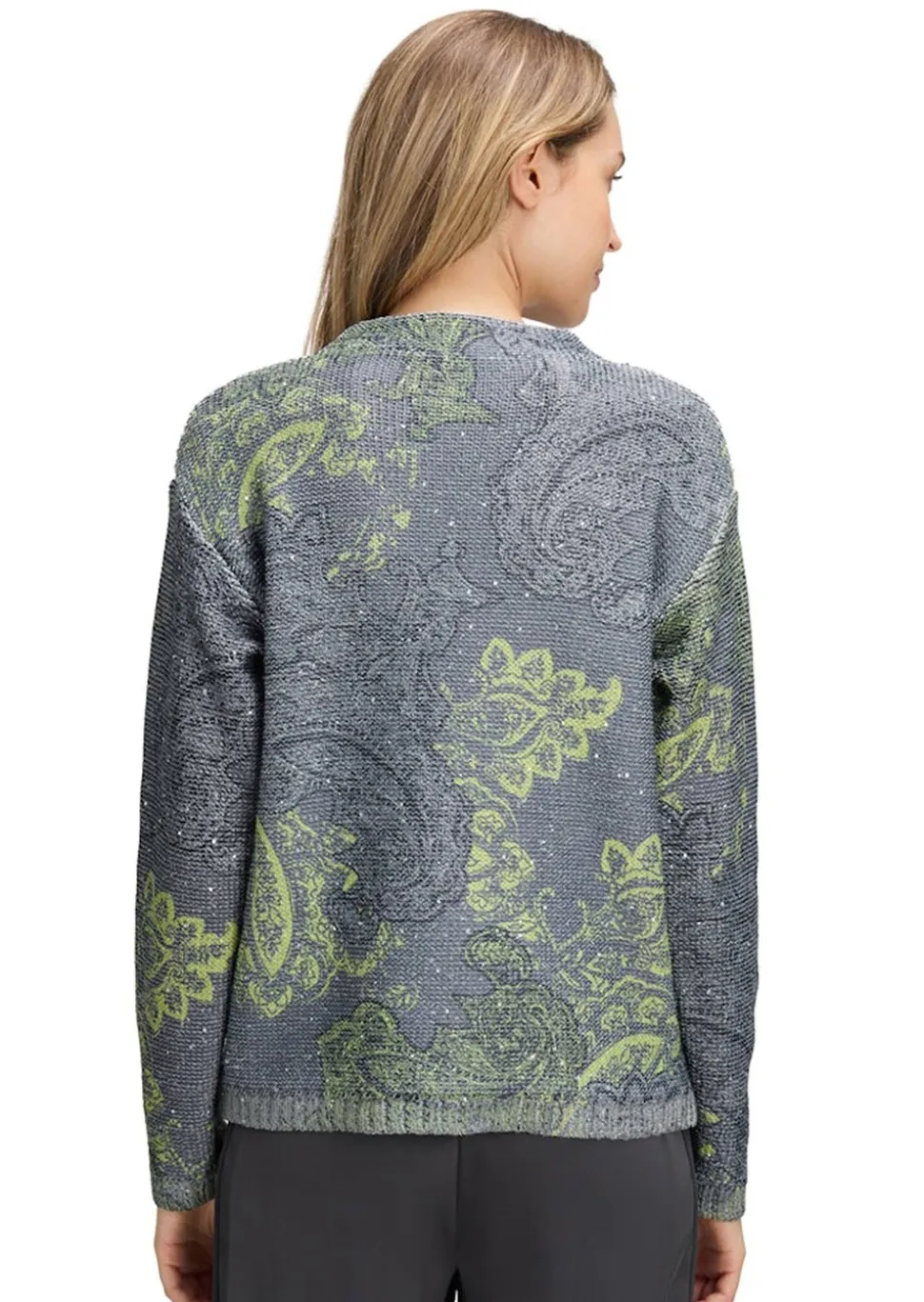 Pull en tricot avec imprimé cachemire