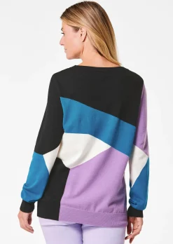 Pull en tricot avec motif intarsia