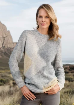 Pull en tricot avec motif intarsia