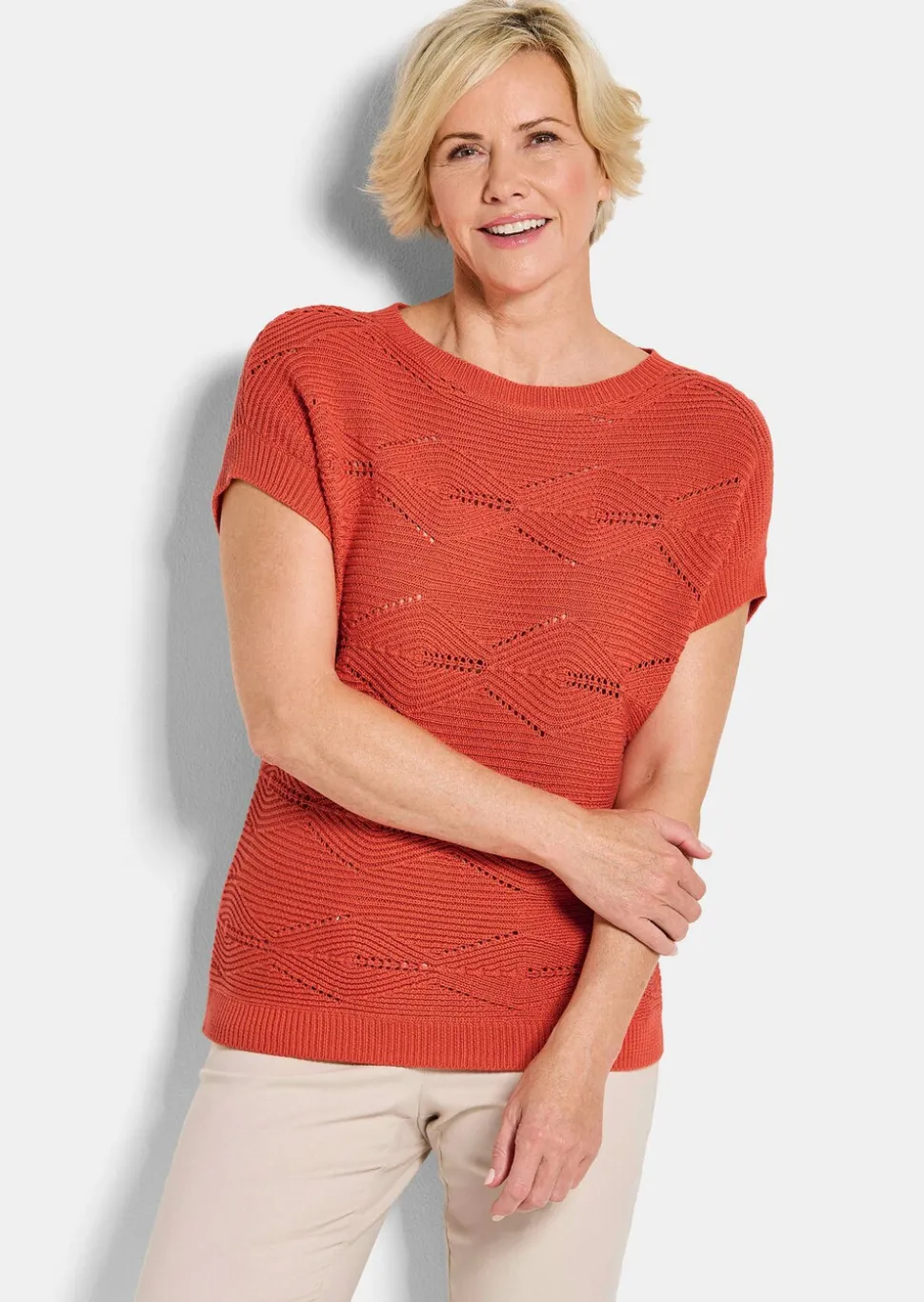 Pull en tricot avec motif à losanges
