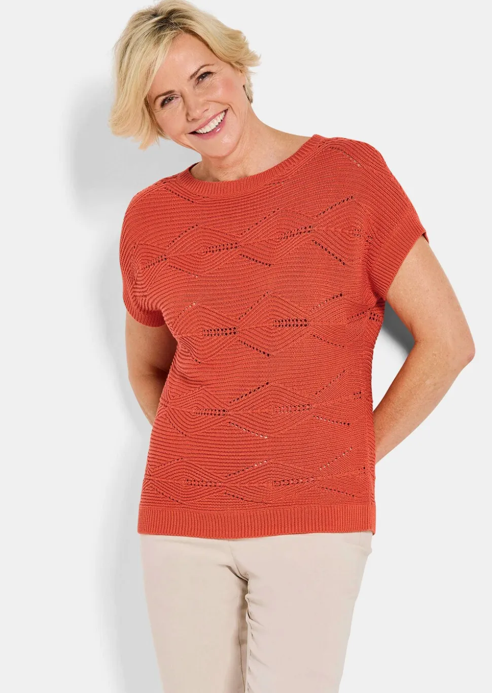 Pull en tricot avec motif à losanges