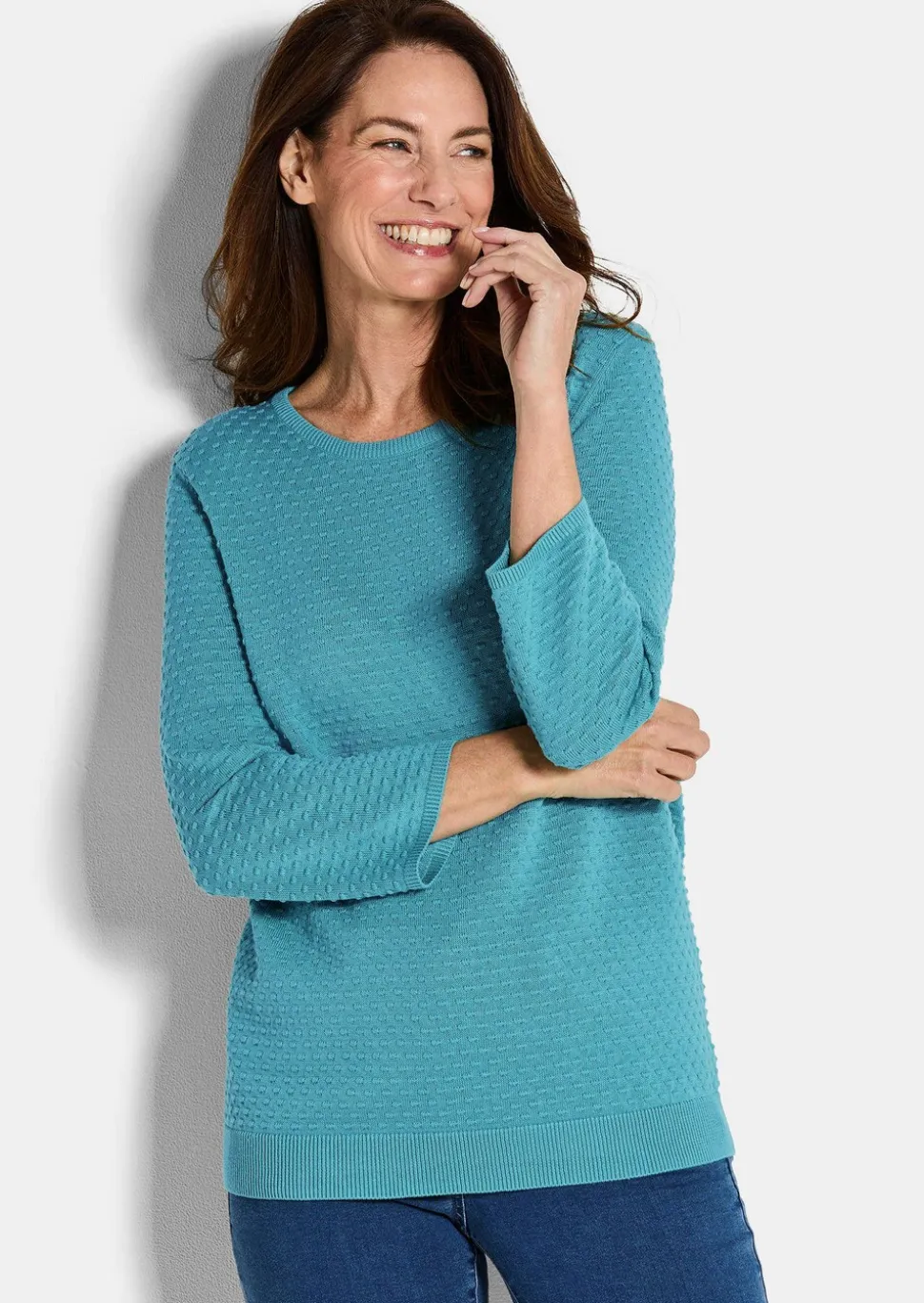 Pull en tricot avec motif à pois