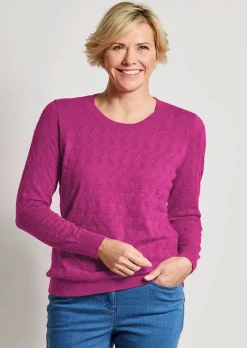 Pull en tricot avec motif torsadé en zigzag
