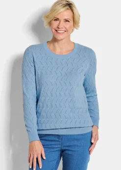 Pull en tricot avec motif torsadé en zigzag
