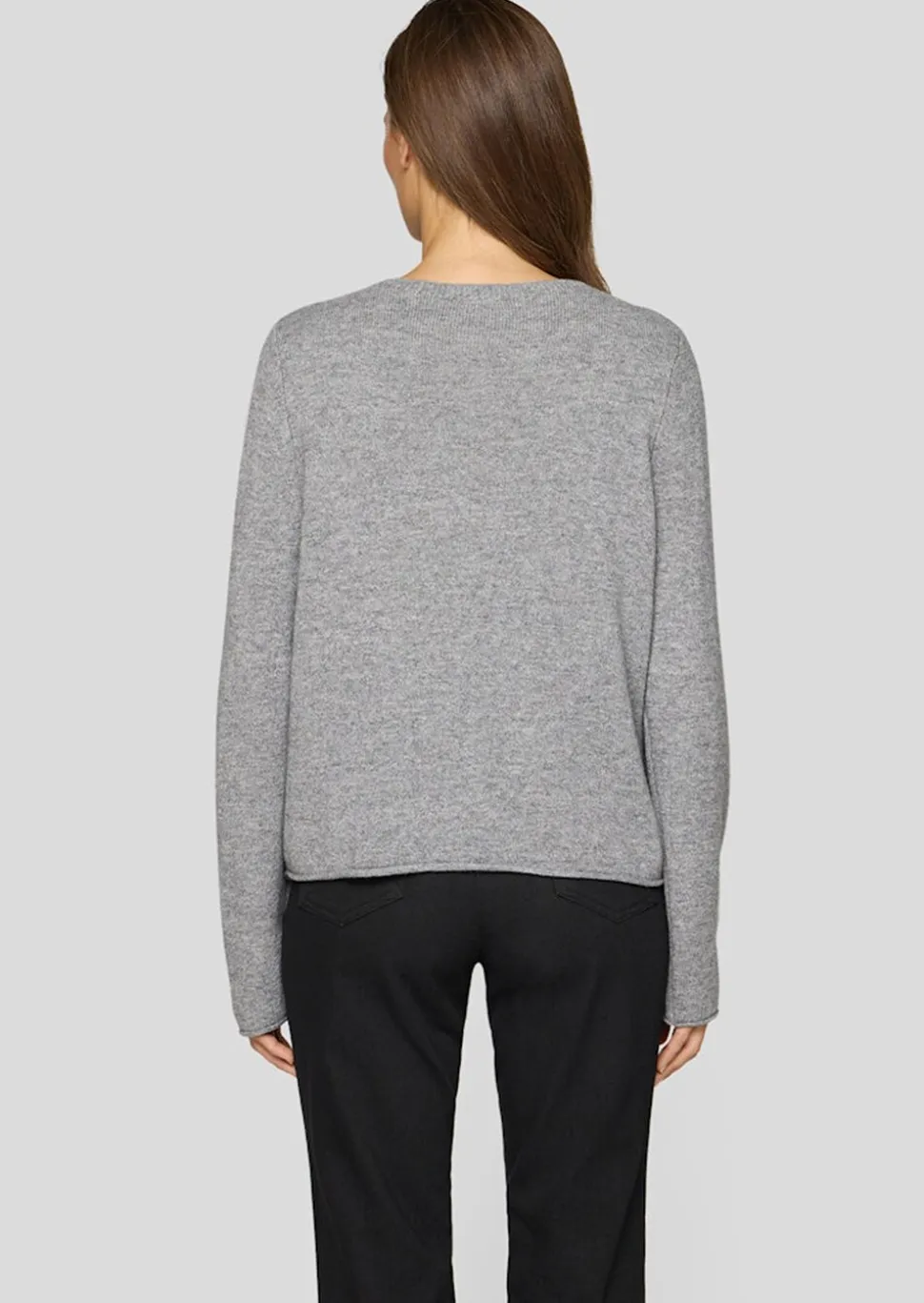 Pull en tricot avec teneur en laine et Modal
