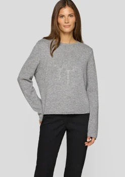 Pull en tricot avec teneur en laine et Modal