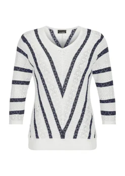 Pull en tricot fin avec motif marin