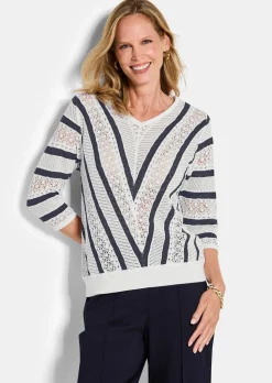 Pull en tricot fin avec motif marin