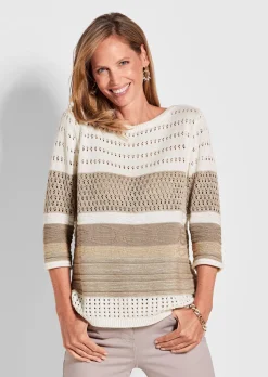 Pull en tricot à larges rayures