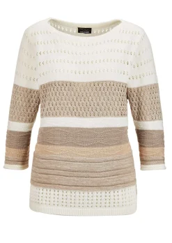 Pull en tricot à larges rayures