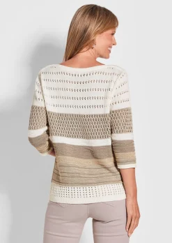 Pull en tricot à larges rayures