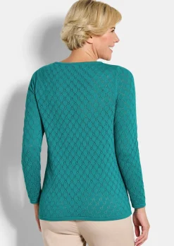 Pull en tricot à la structure alvéolée