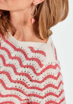 Pull en tricot à manches 3/4
