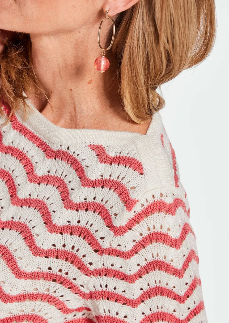 Pull en tricot à manches 3/4