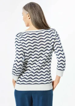 Pull en tricot à manches 3/4