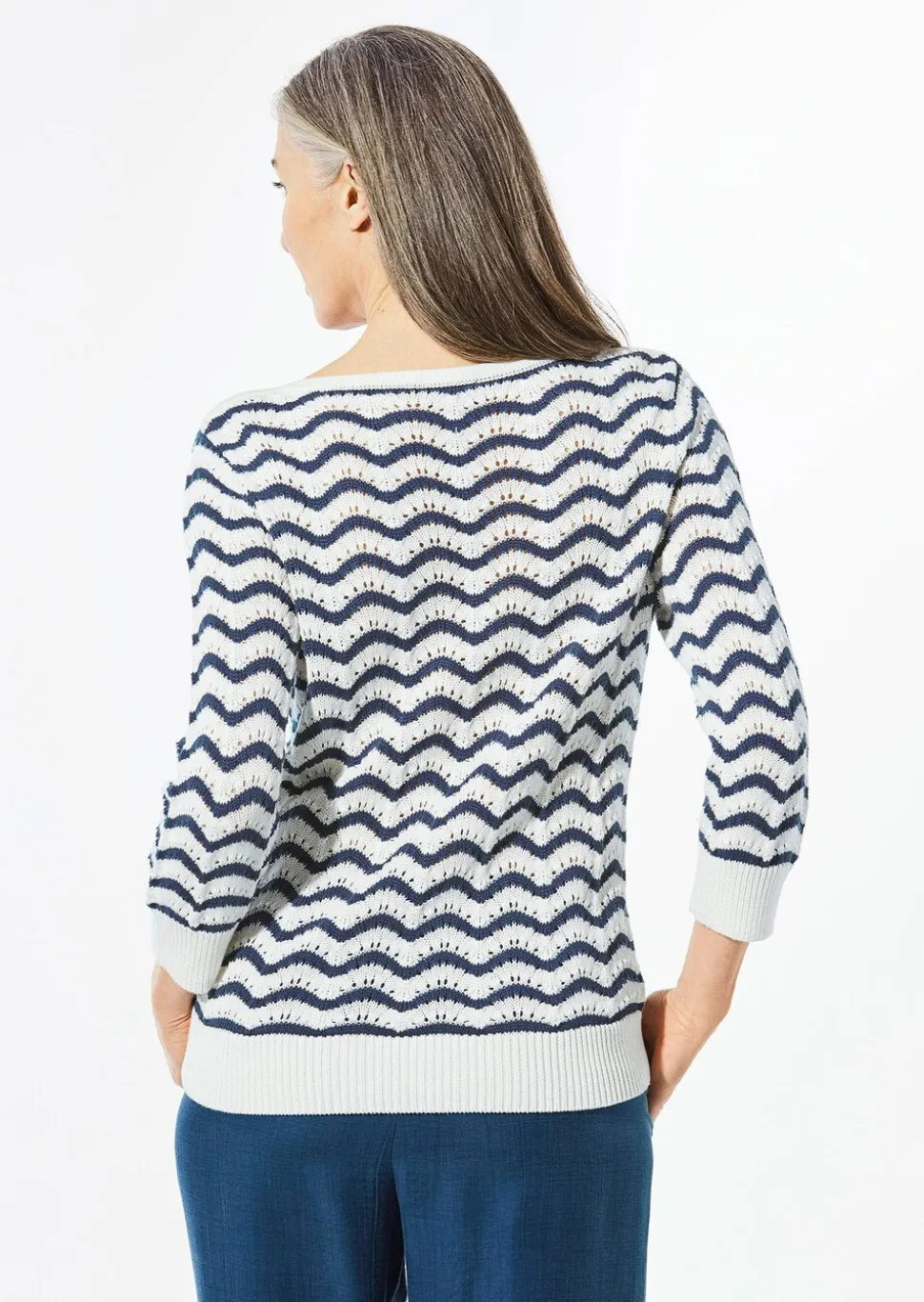 Pull en tricot à manches 3/4