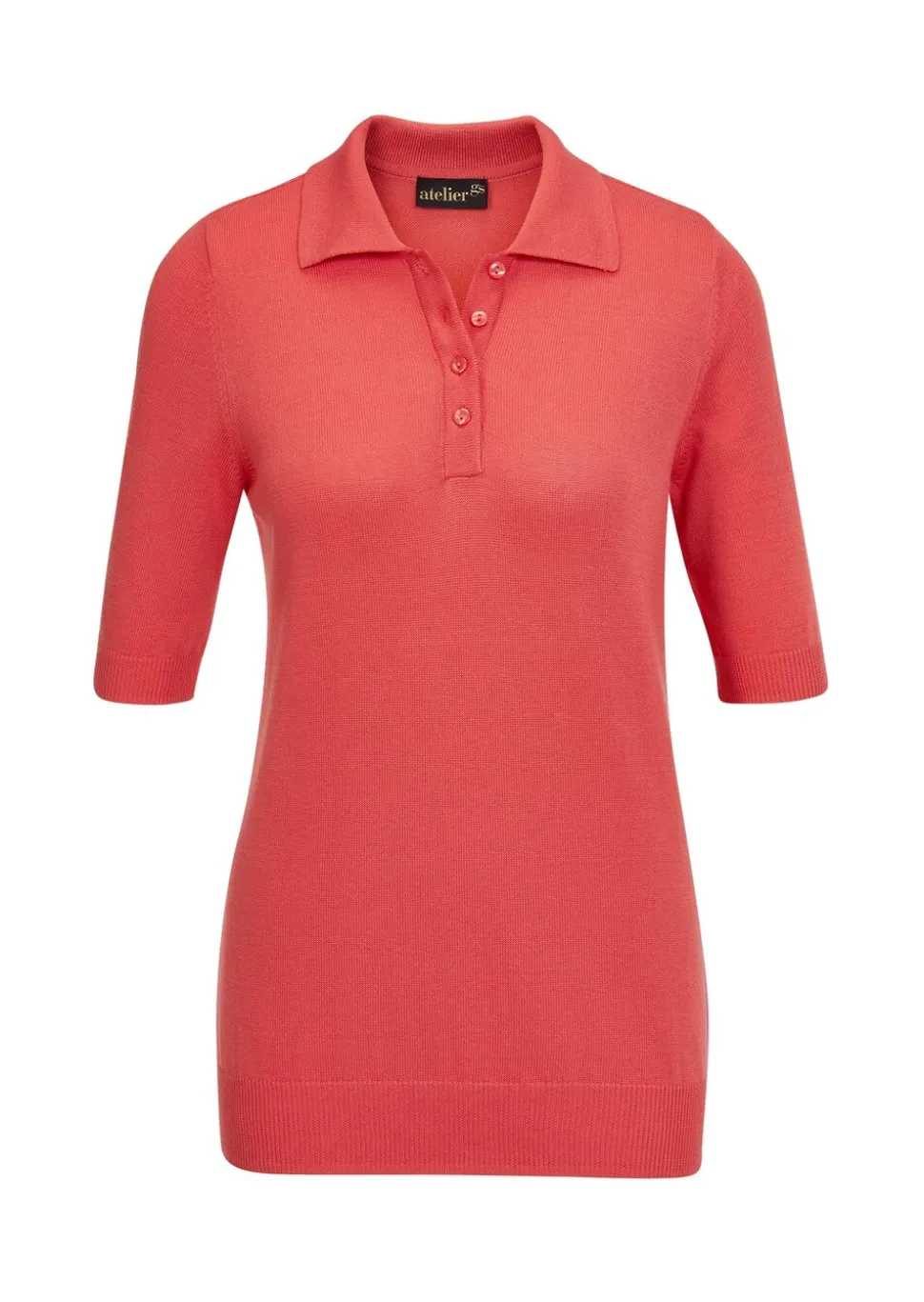 Pull en tricot à manches courtes et col chemisier