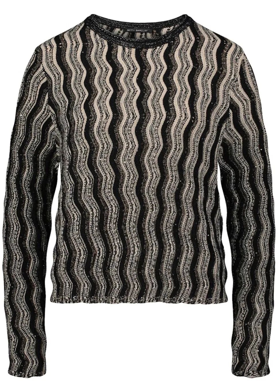 Pull en tricot à motif ondulé