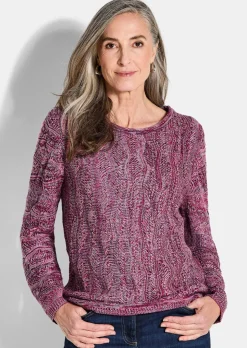 Pull en tricot à motif ondulé