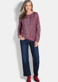 Pull en tricot à motif ondulé