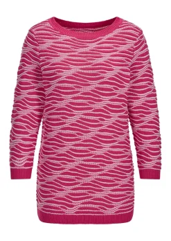 Pull en tricot à motif ondulé