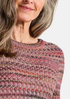 Pull en tricot multicolore