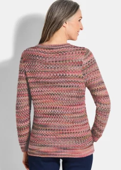 Pull en tricot multicolore
