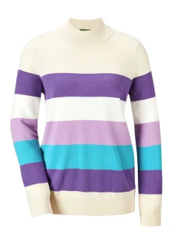 Pull en tricot rayé