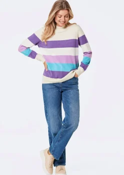 Pull en tricot rayé