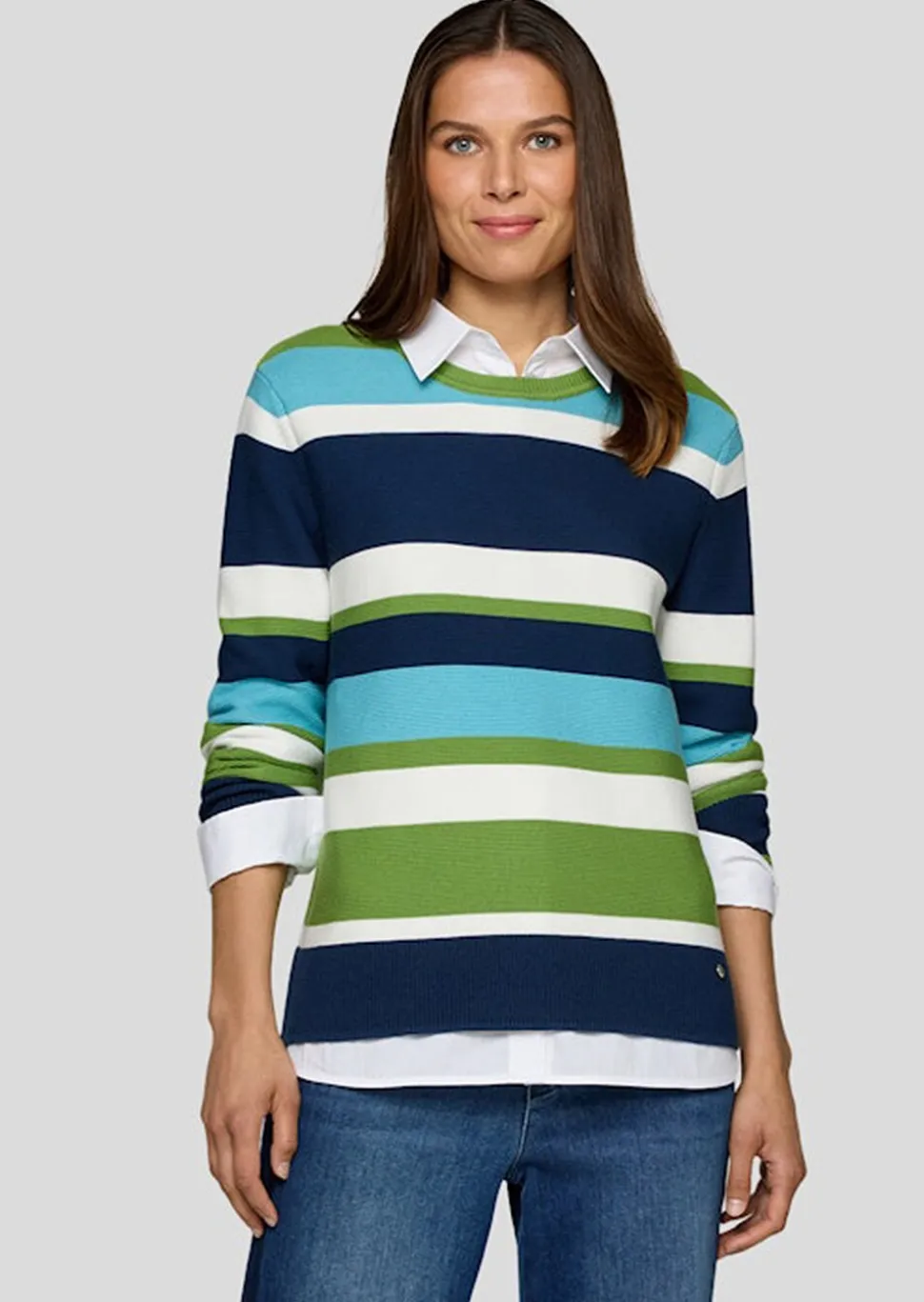Pull en tricot rayé