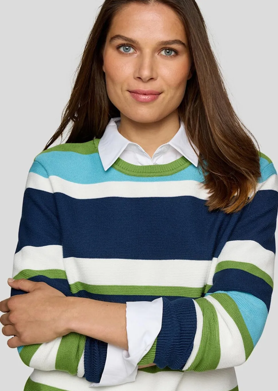 Pull en tricot rayé