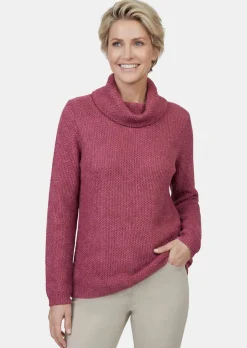 Pull en tricot structuré et fil métallisé
